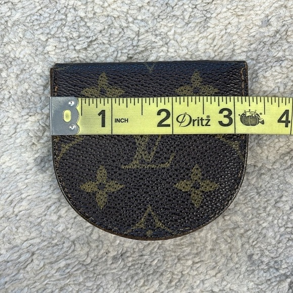 Vintage Louis Vuitton Porte Monnaie Cubetto Brown Monogram Coin Case Rounded - Picture 15 of 17